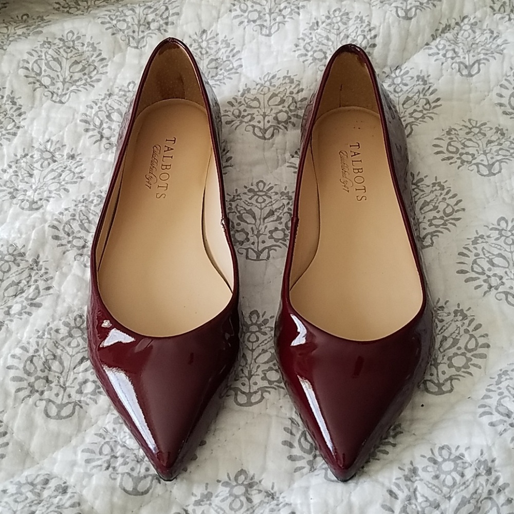Talbots Red Patent Leather Ballet Flats